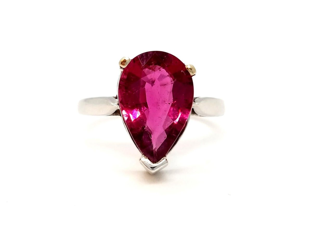 Bague Or blanc Rubélite - Castafiore