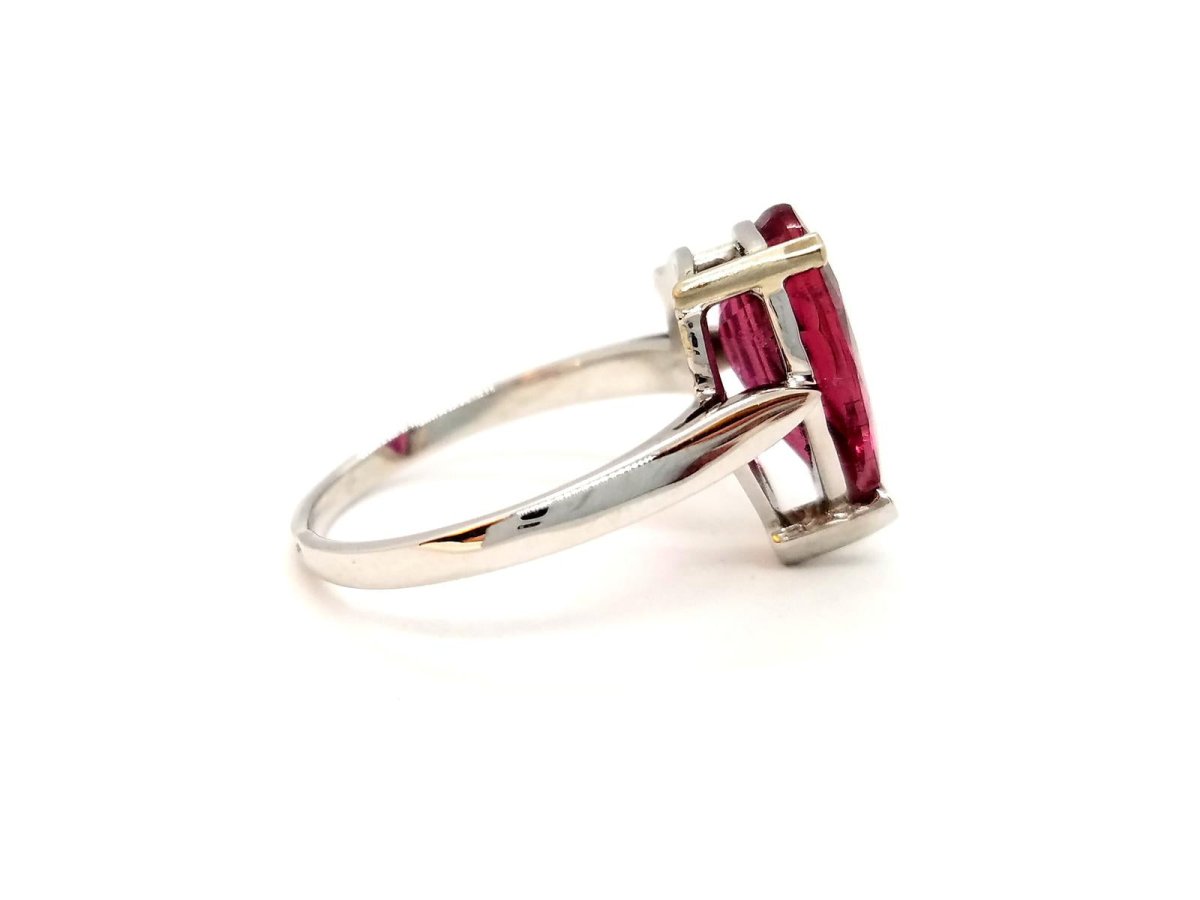 Bague Or blanc Rubélite - Castafiore