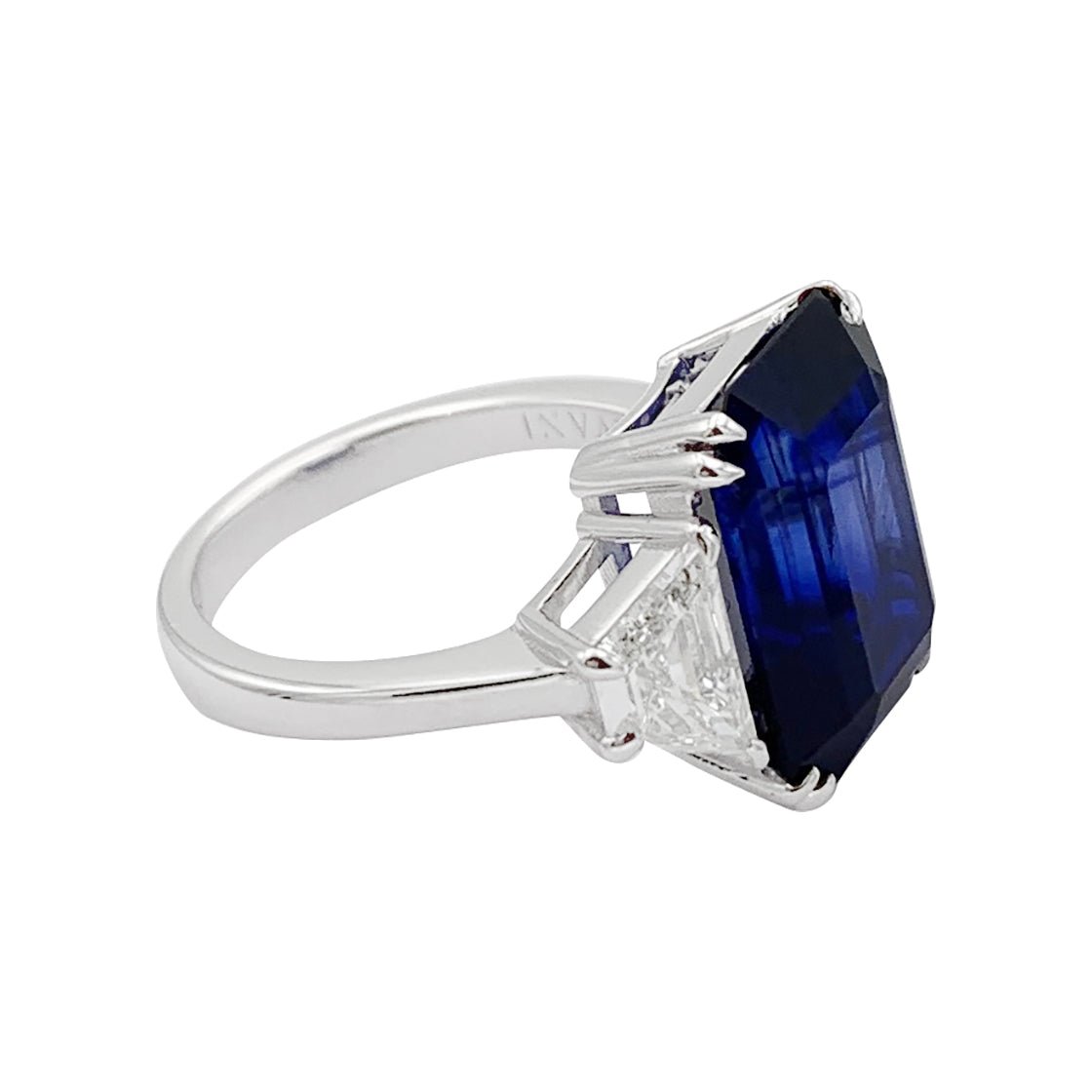 Bague or blanc, saphir et diamants - Castafiore