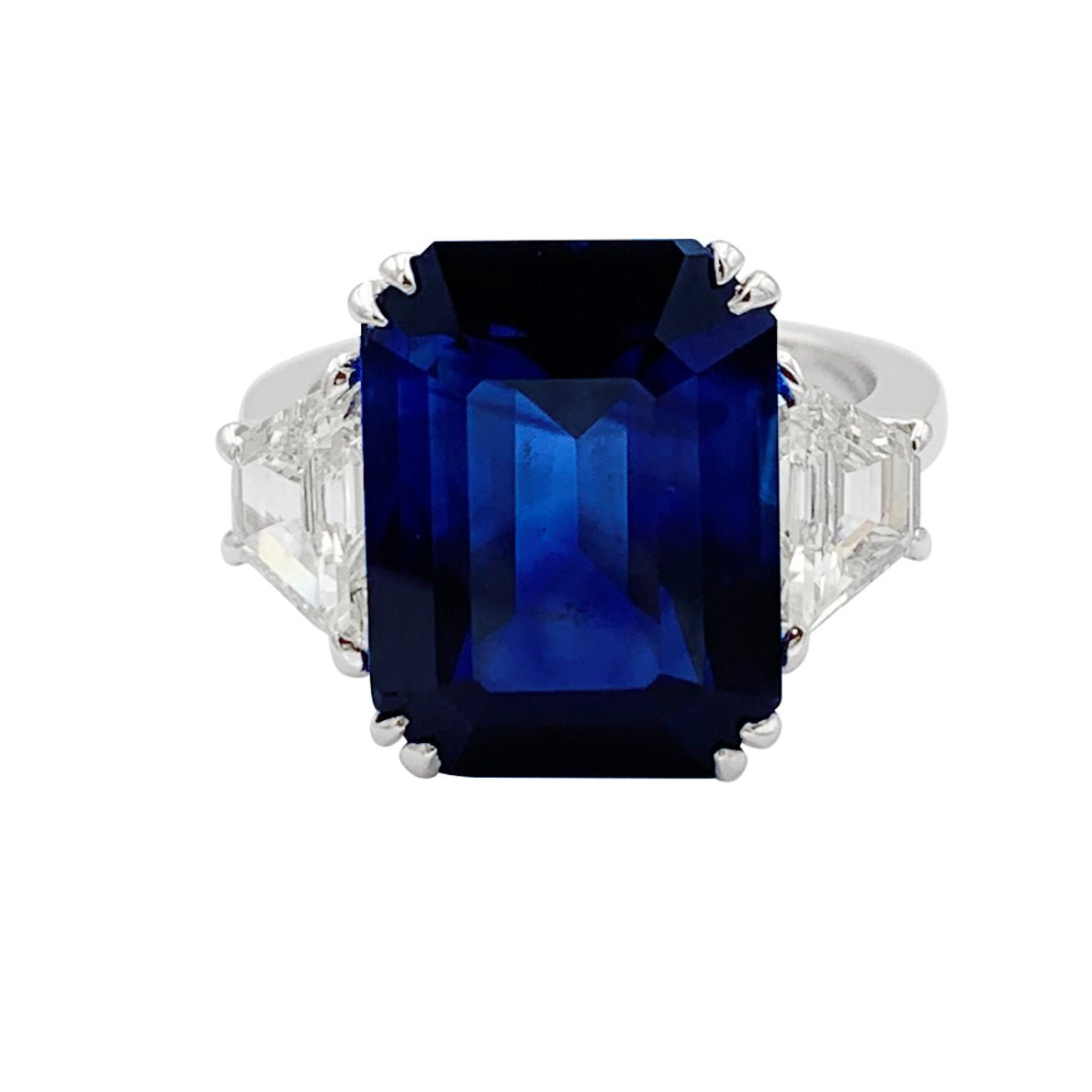Bague or blanc, saphir et diamants - Castafiore