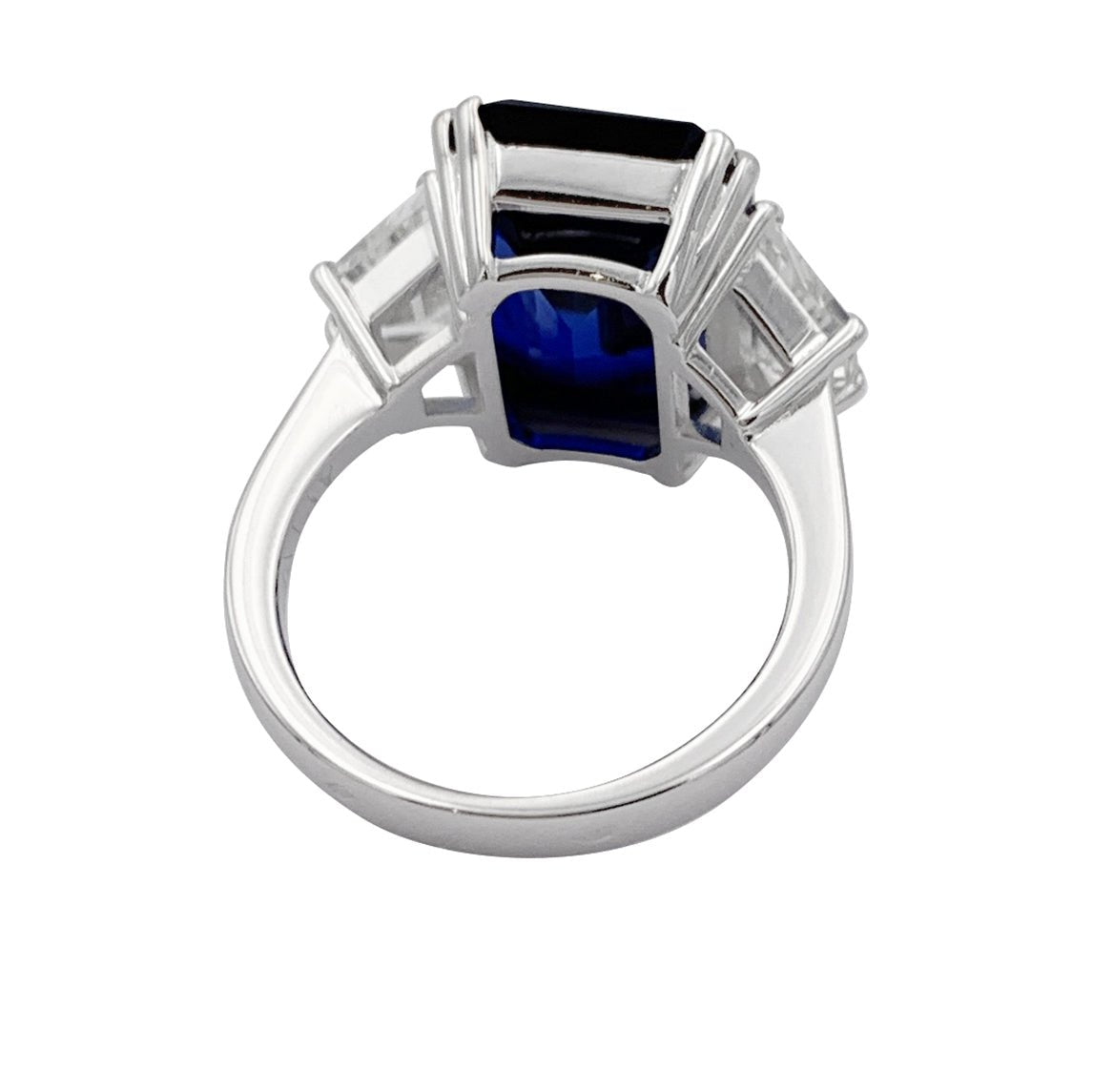 Bague or blanc, saphir et diamants - Castafiore