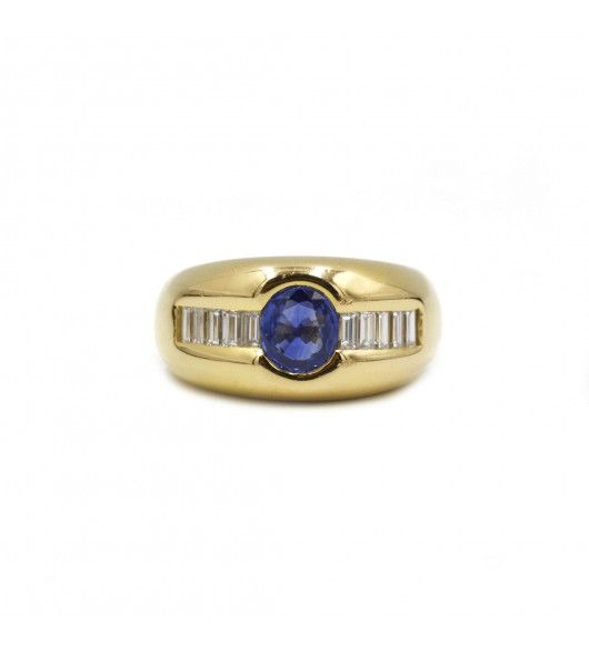 Bague - Or. diamants & saphir - Castafiore