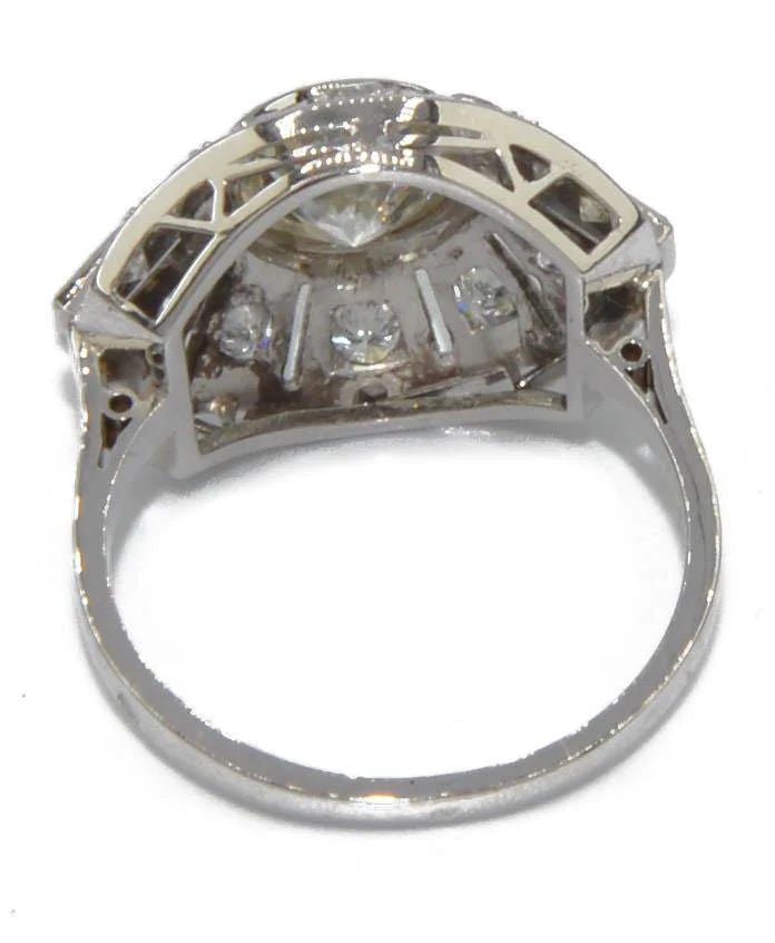 Bague or gris 18k ornée d'un diamant - Castafiore