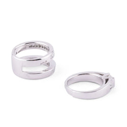 Bague or gris et diamant princesse - Castafiore