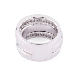 Bague or gris et diamant princesse - Castafiore