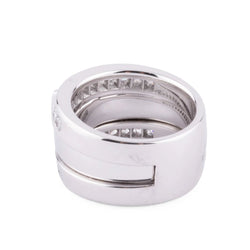 Bague or gris et diamant princesse - Castafiore