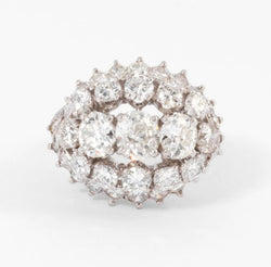 Bague or gris et diamants des années 1960 - Castafiore