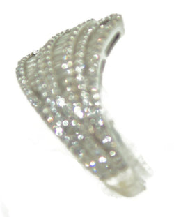 Bague or gris moderne diamant baguette - Castafiore