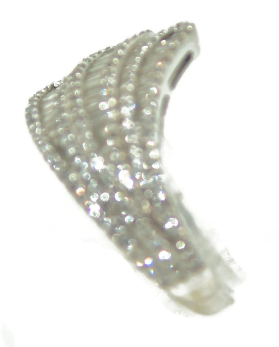 Bague or gris moderne diamant baguette - Castafiore