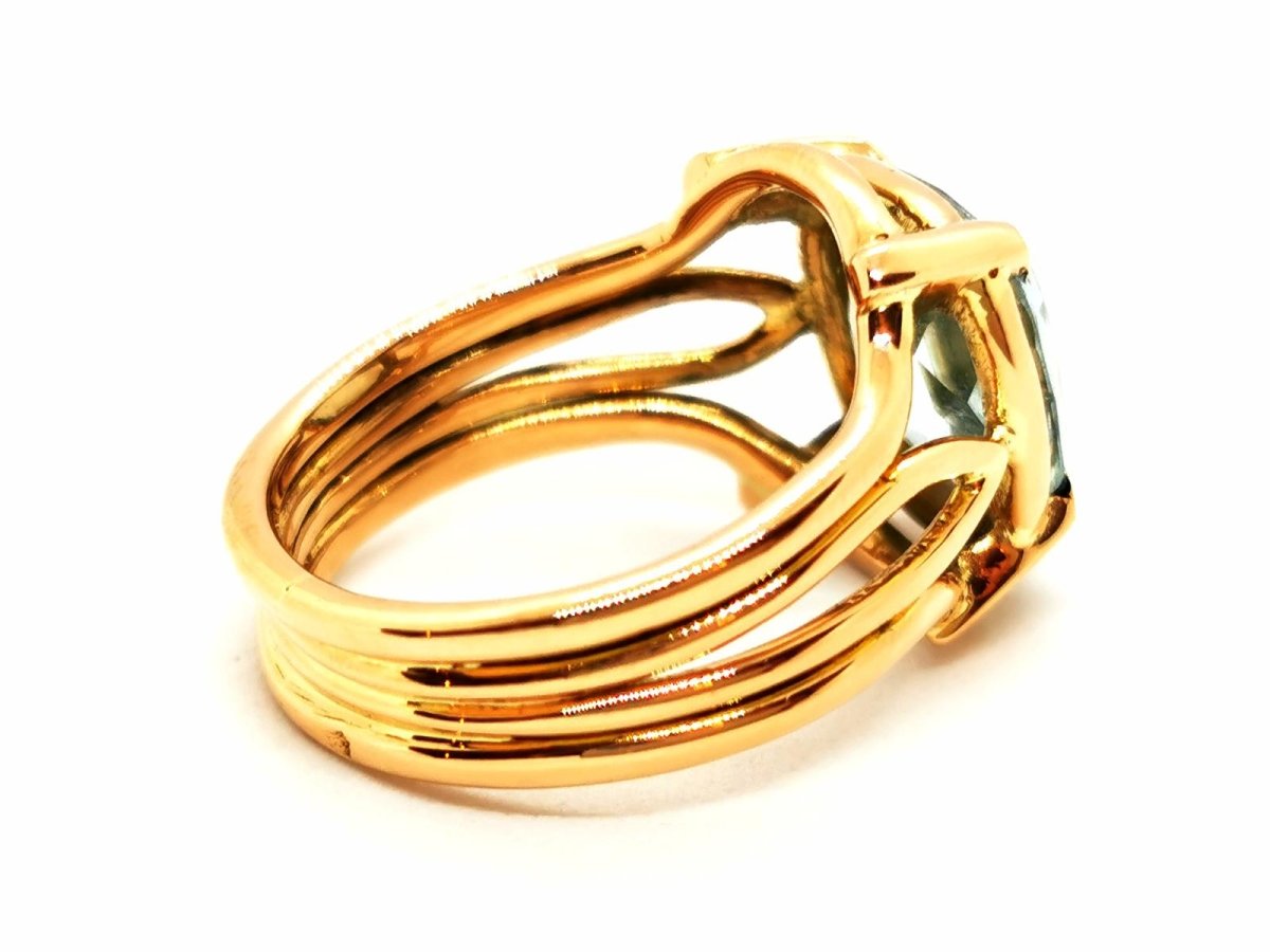Bague Or jaune Aigue marine - Castafiore