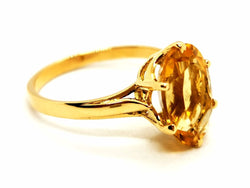 Bague Or jaune Citrine - Castafiore