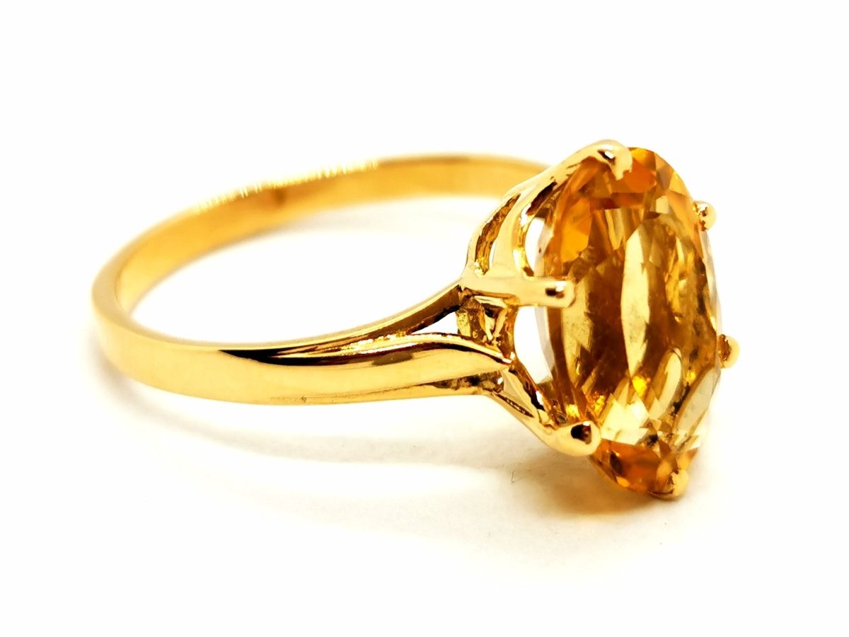 Bague Or jaune Citrine - Castafiore