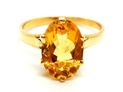 Bague Or jaune Citrine - Castafiore