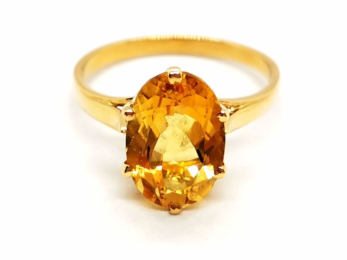 Bague Or jaune Citrine - Castafiore