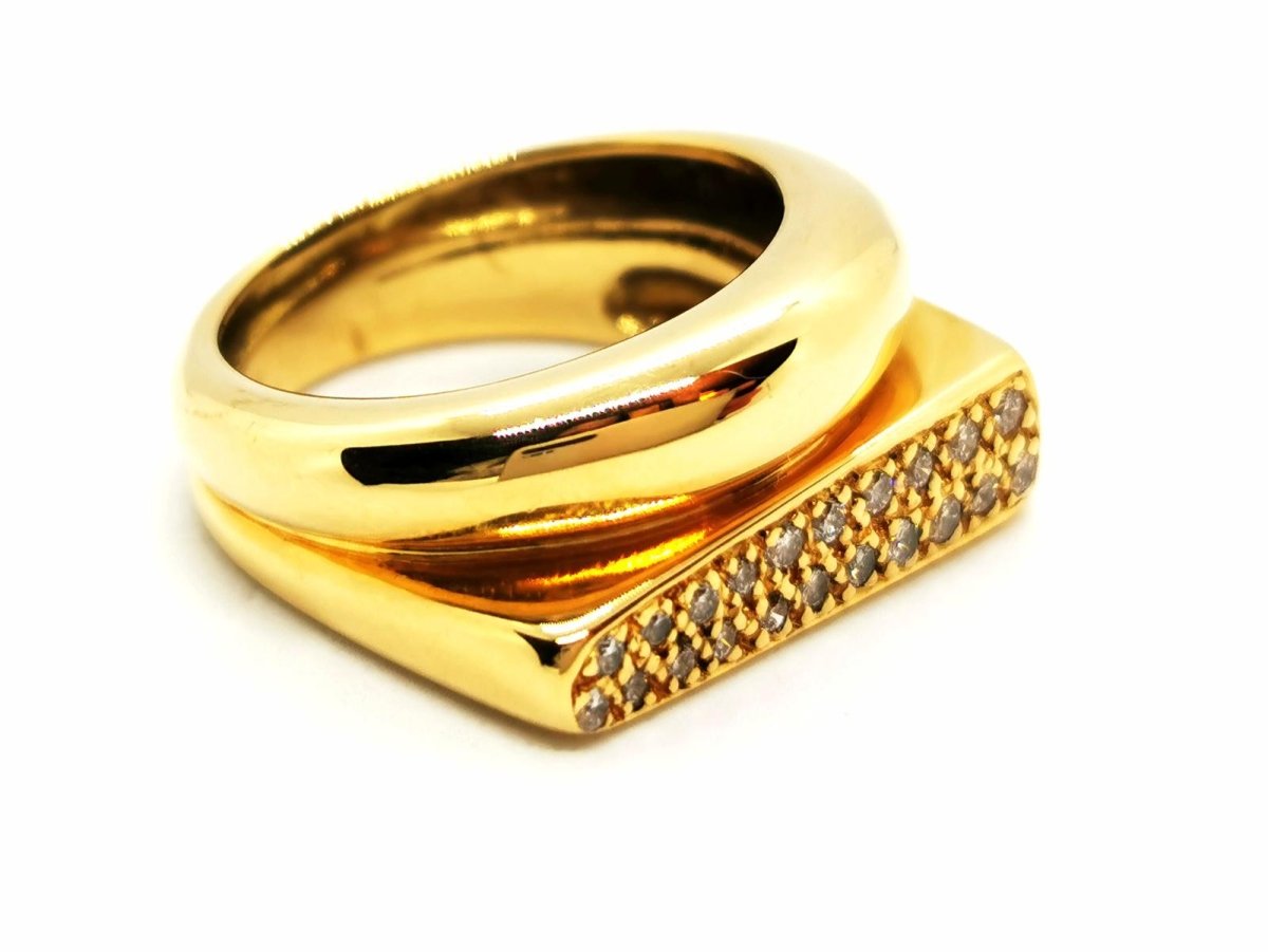 Bague Or jaune Diamant - Castafiore