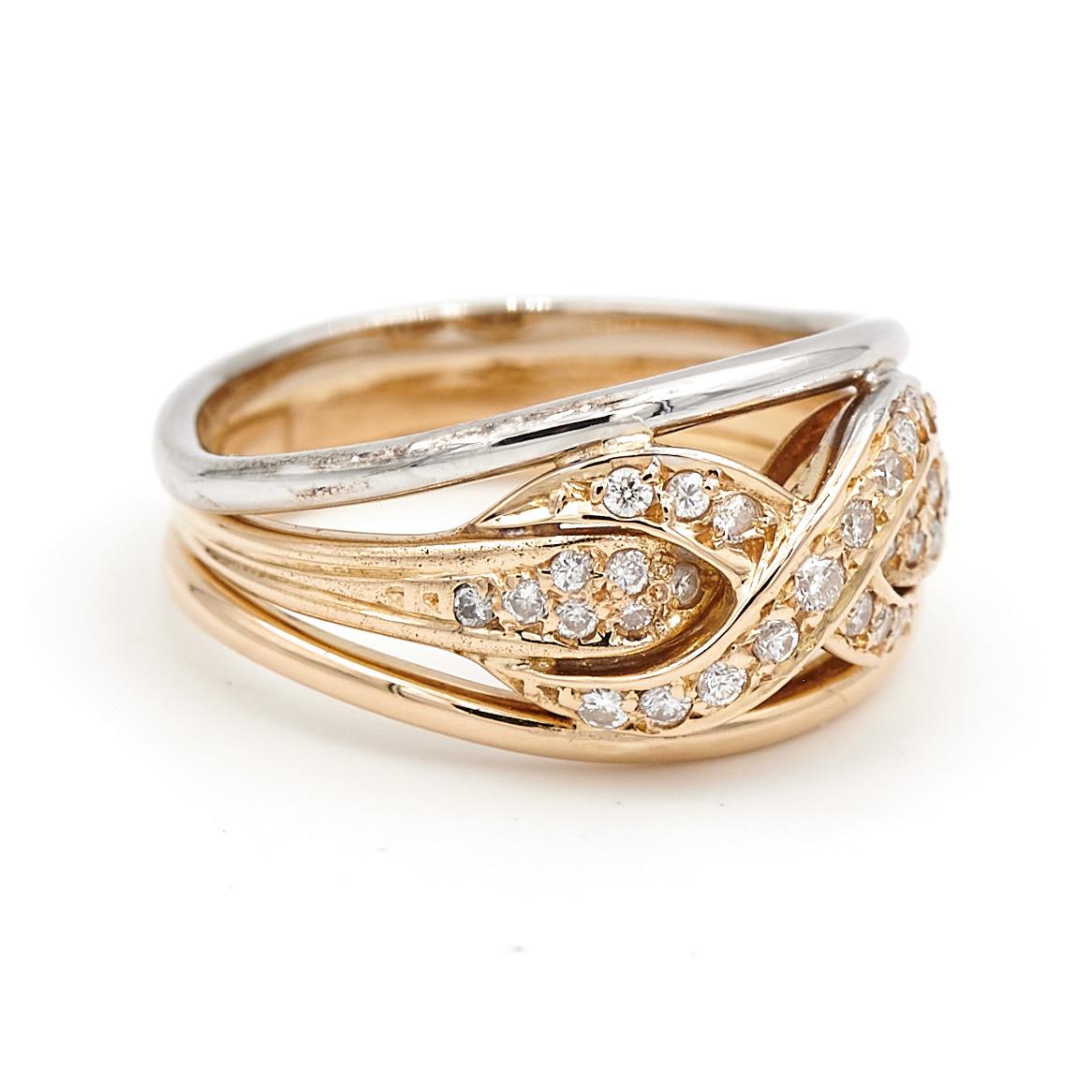 Bague Or jaune Diamant - Castafiore