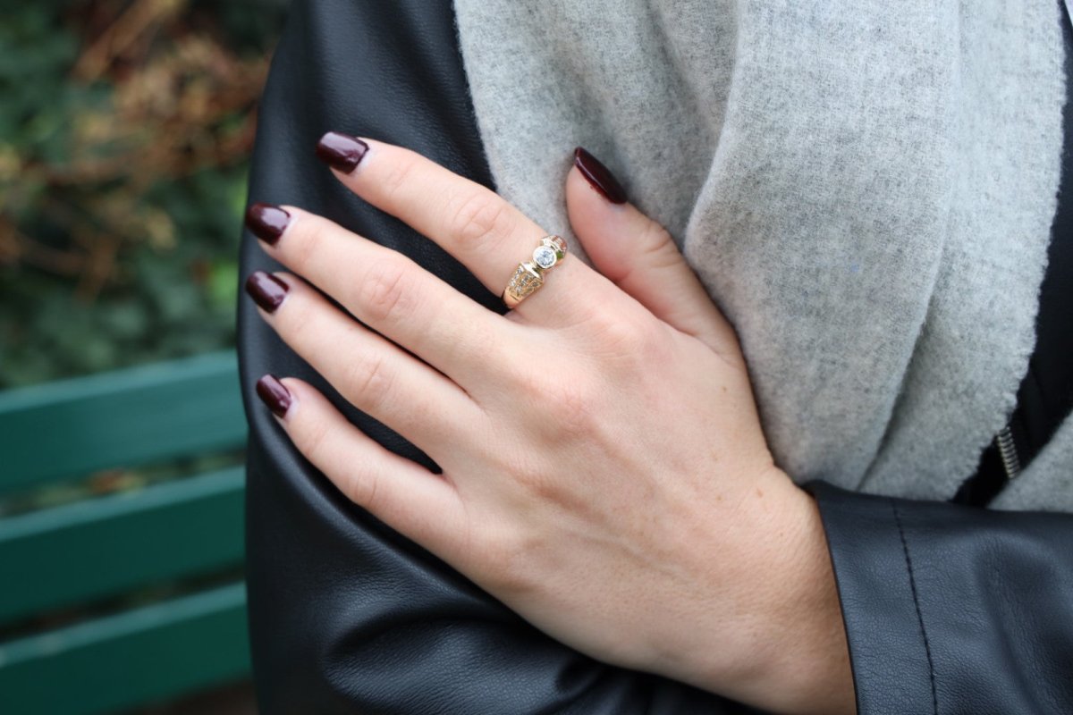 Bague Or jaune Diamant - Castafiore