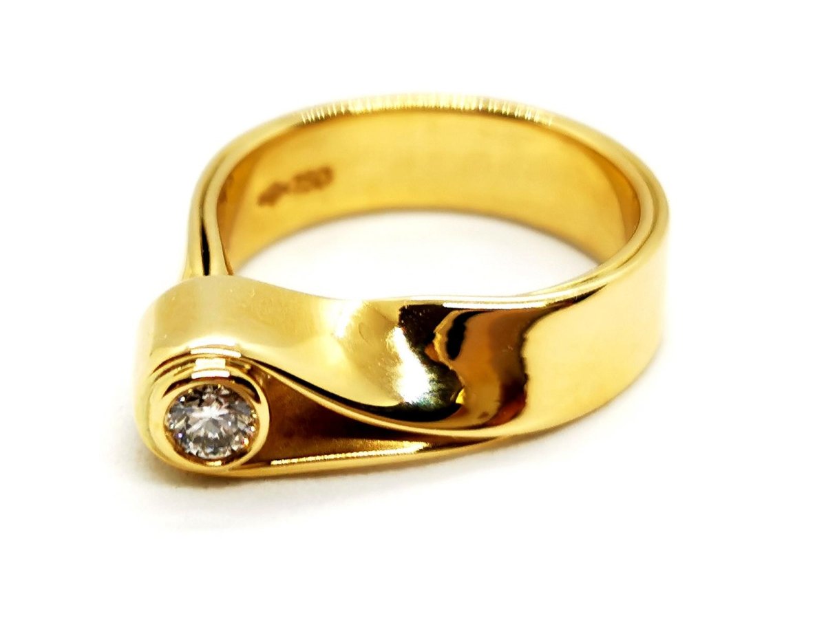 Bague Or jaune Diamant - Castafiore