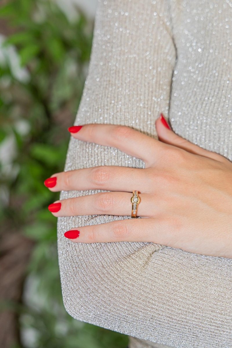 Bague Or jaune Diamant - Castafiore