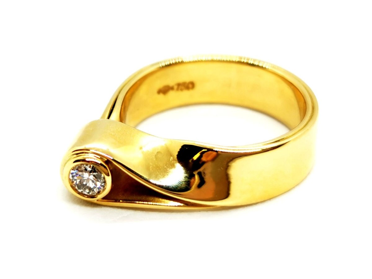 Bague Or jaune Diamant - Castafiore
