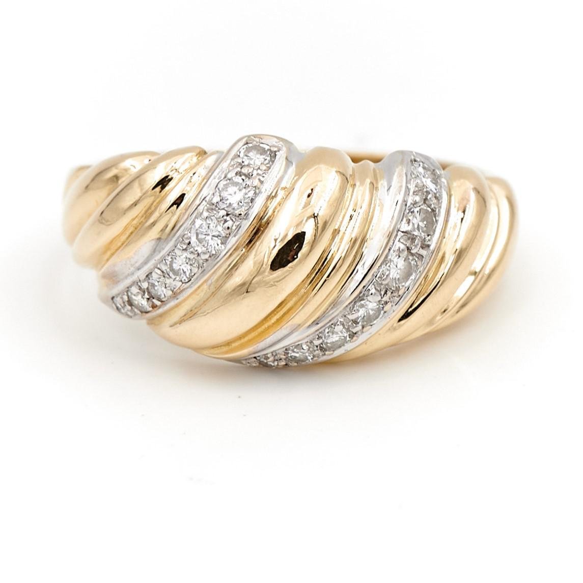 Bague Or jaune Diamant - Castafiore