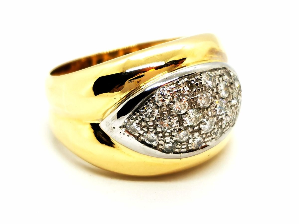 Bague Or jaune Diamant - Castafiore