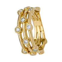 Bague or jaune diamants - Castafiore