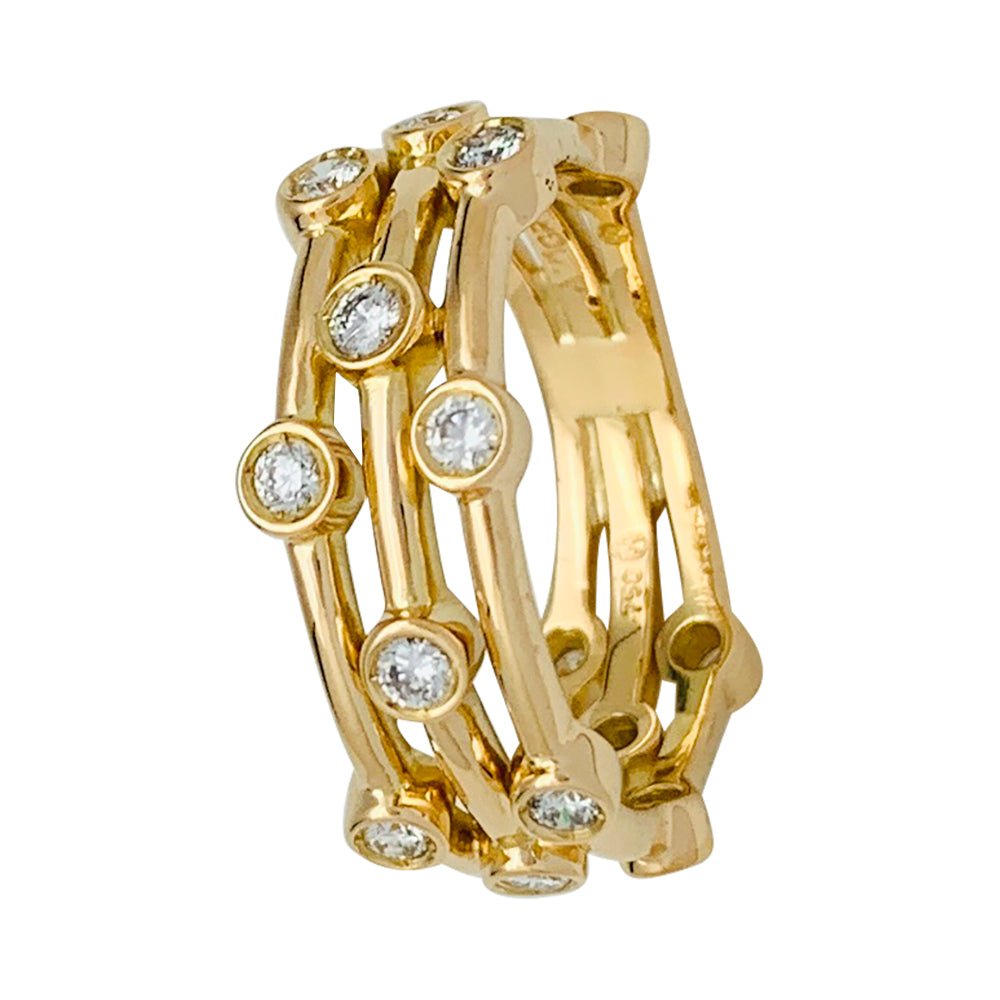 Bague or jaune diamants - Castafiore