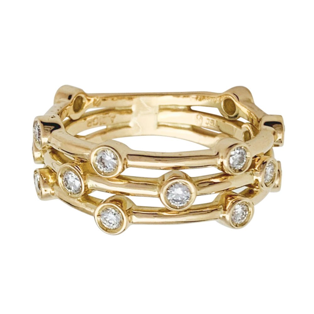 Bague or jaune diamants - Castafiore