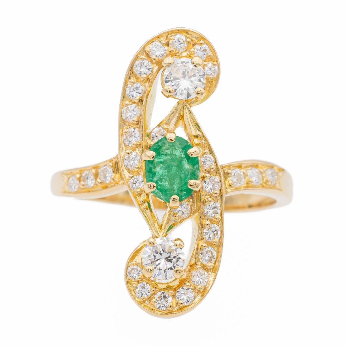 Bague Or jaune Emeraude - Castafiore