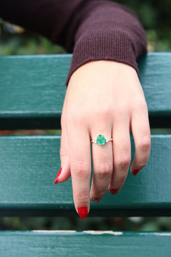 Bague Or jaune Emeraude - Castafiore