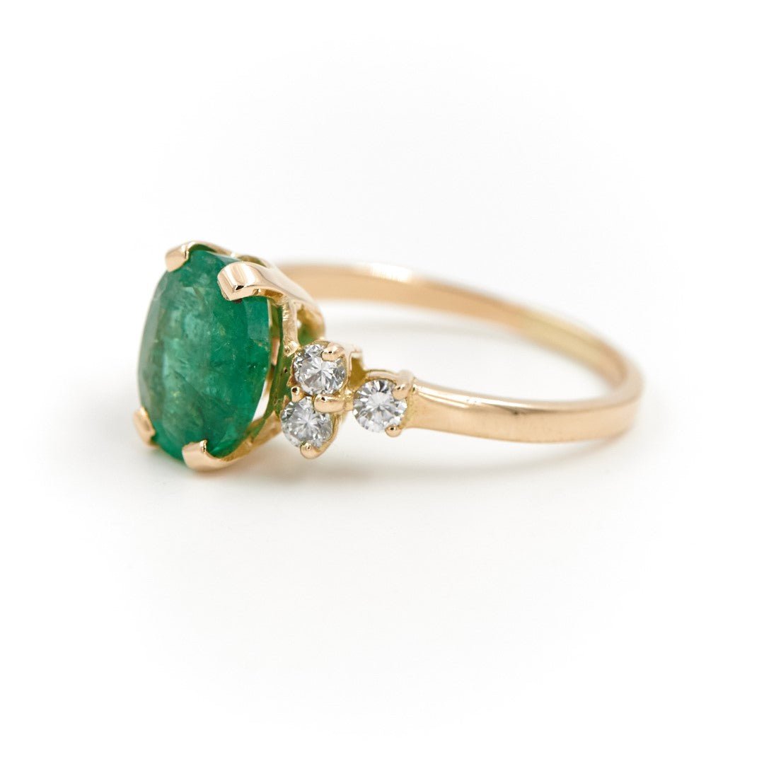 Bague Or jaune Emeraude - Castafiore