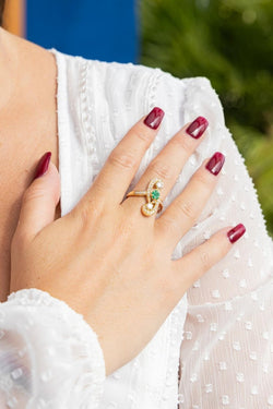 Bague Or jaune Emeraude - Castafiore