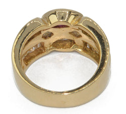 Bague or jaune en toi et moi rubis et diamant - Castafiore