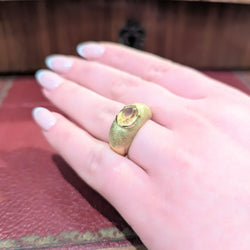 Bague or jaune et citrine - Castafiore