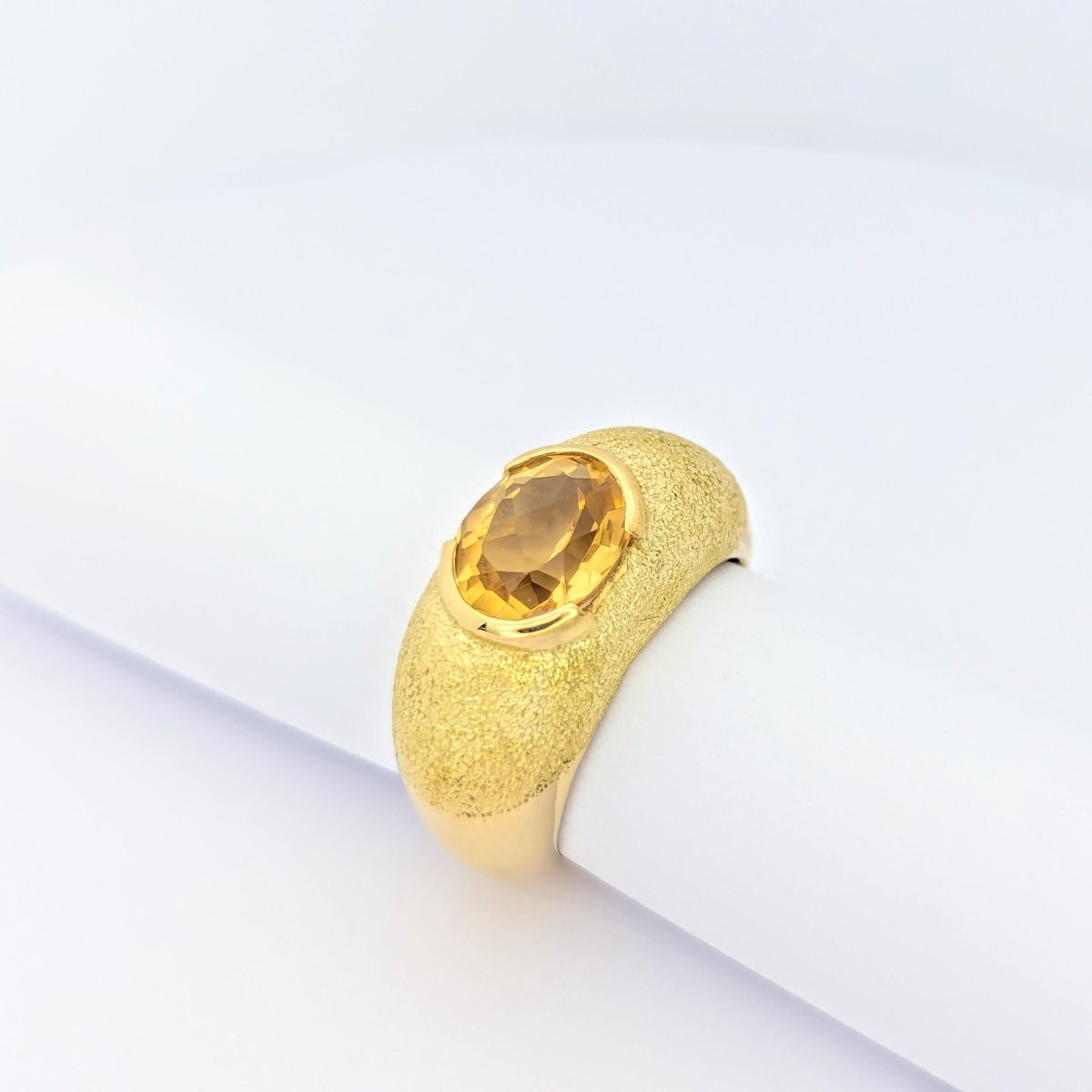 Bague or jaune et citrine - Castafiore