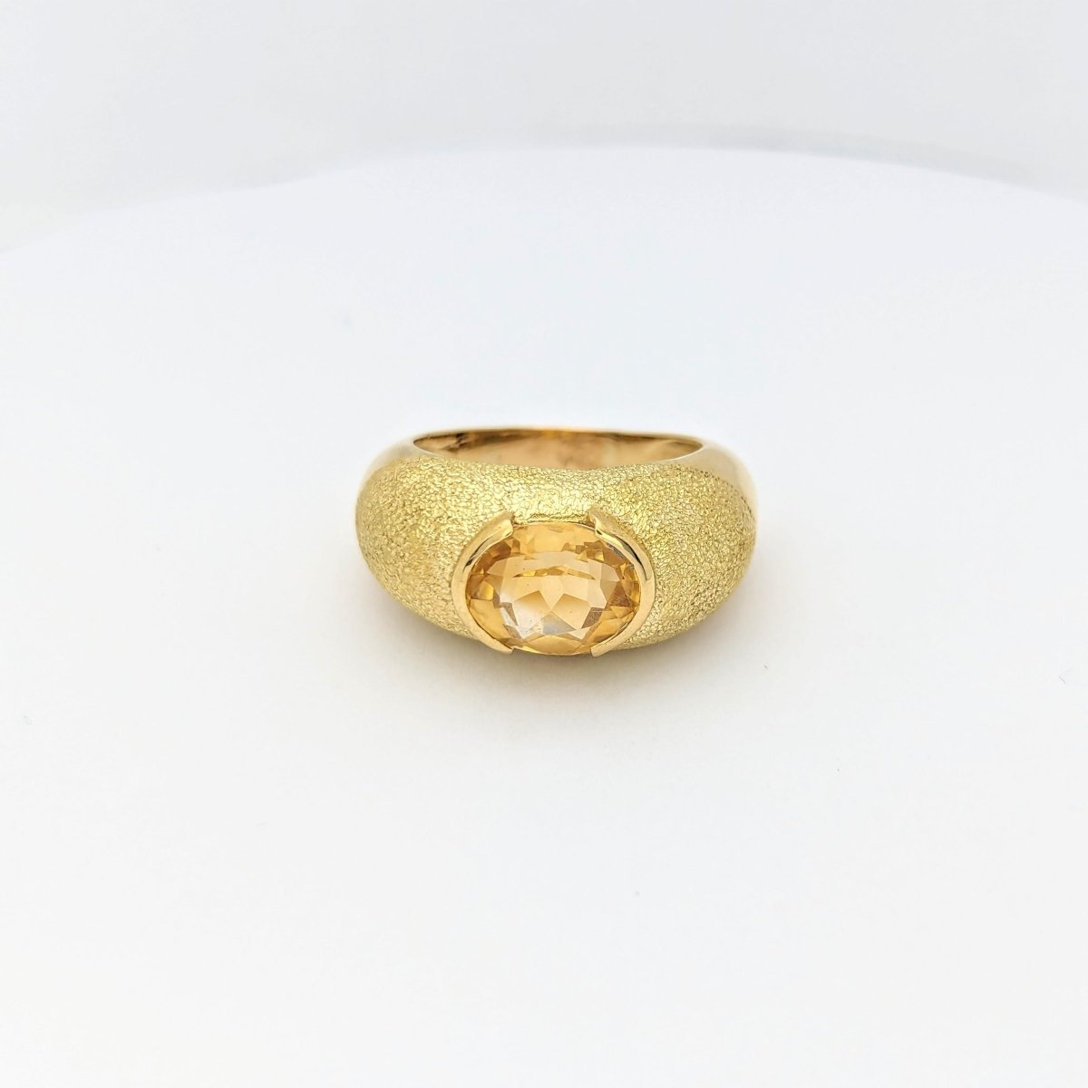Bague or jaune et citrine - Castafiore