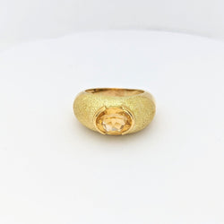 Bague or jaune et citrine - Castafiore