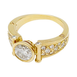 Bague or jaune et diamants - Castafiore