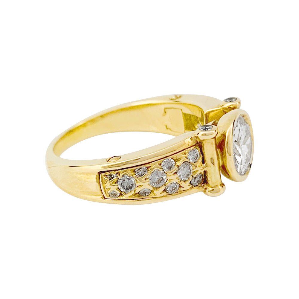 Bague or jaune et diamants - Castafiore