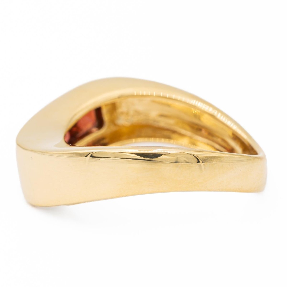 Bague Or jaune Grenat - Castafiore