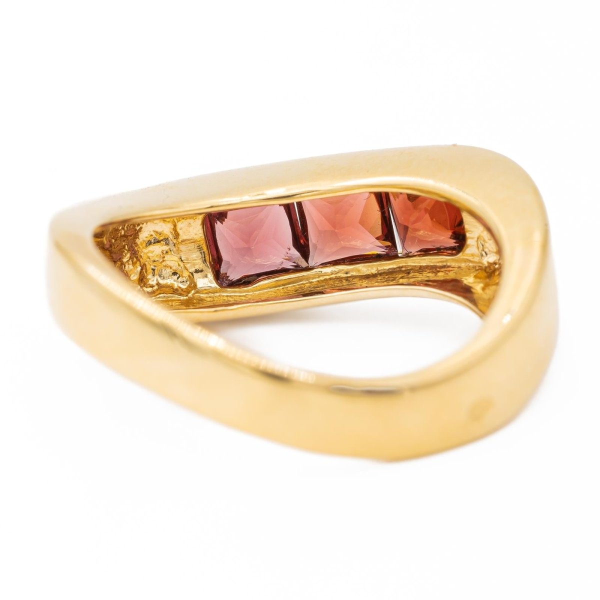 Bague Or jaune Grenat - Castafiore