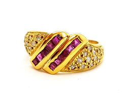 Bague Or jaune Rubis - Castafiore
