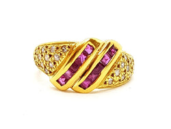 Bague Or jaune Rubis - Castafiore