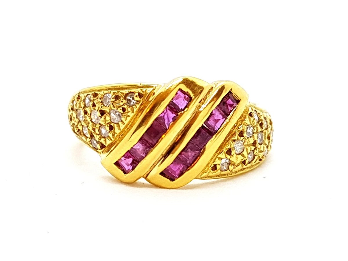 Bague Or jaune Rubis - Castafiore