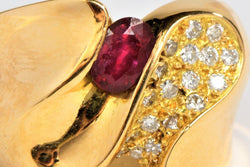 Bague Or jaune Rubis - Castafiore