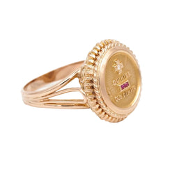 Bague Or jaune Rubis - Castafiore