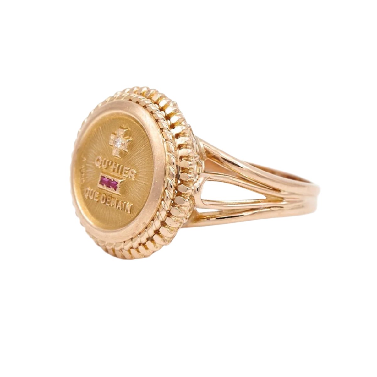 Bague Or jaune Rubis - Castafiore