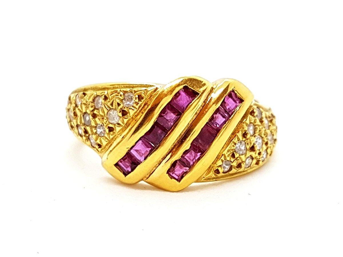 Bague Or jaune Rubis - Castafiore