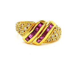 Bague Or jaune Rubis - Castafiore
